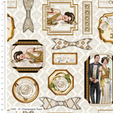 Make + Believe Art Deco – Debbi Moore, 100 % Baumwolle, 110 cm breit, Retro-Vintage-Stoff im Stil der 1920er Jahre zum Basteln, Quilten, Nähen, Heimdekor